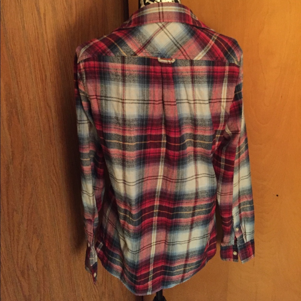 Rustic Blue, Small, Red Plaid, Button Down - Picture 7 of 7